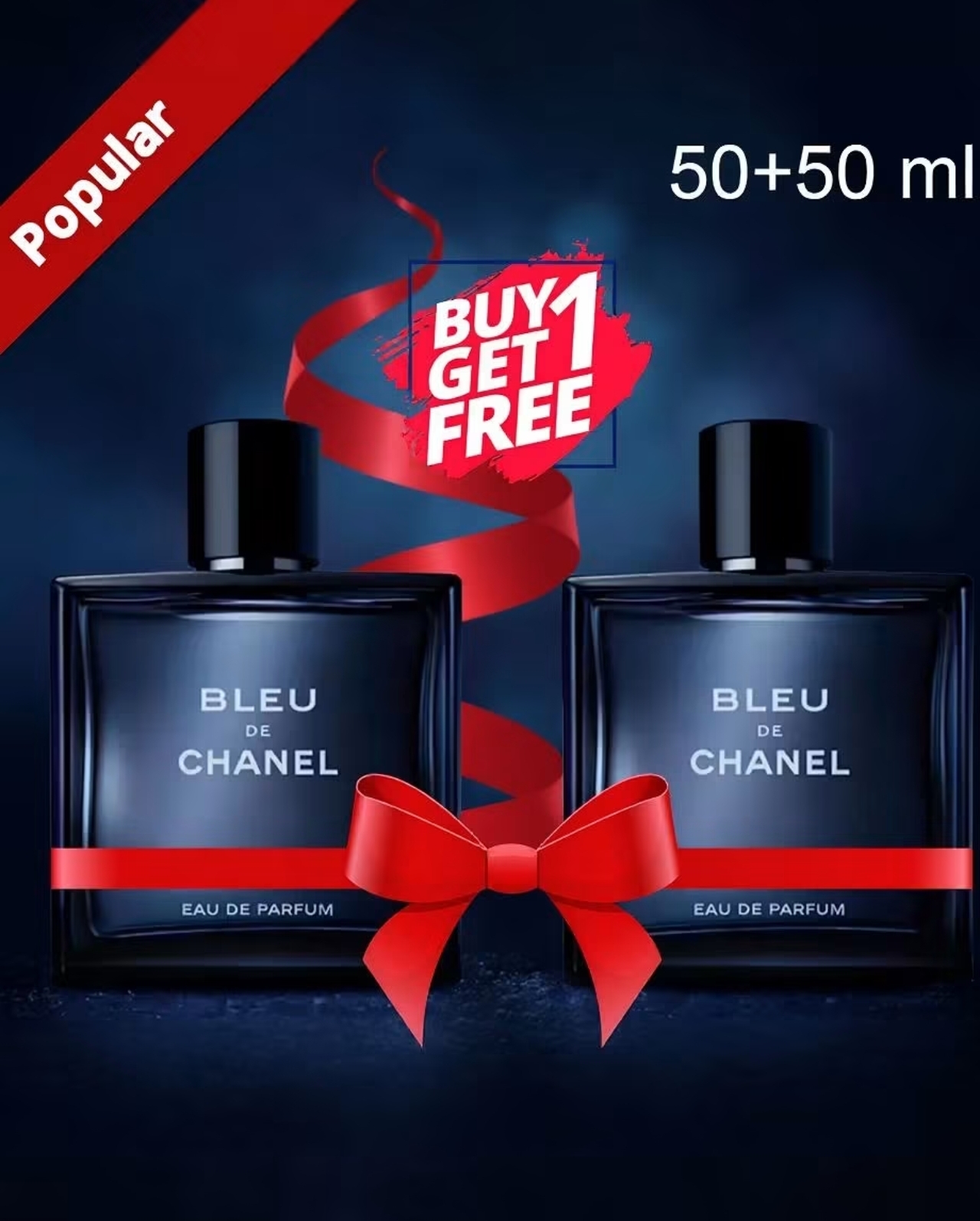 Blue de chanel perfume 50+50ml